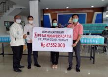 Karyawan PT Sat Nusapersada Tbk dan Arsikon Group Galang Donasi Lawan COVID-19 