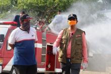 Jalan Protokol Hingga Gang Kecil di Bintan Disemprot Disinfektan