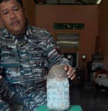 Benda Menyerupai Mortir Ditemukan Nelayan di Pulau Rukau Kecil