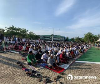 Salat Id di Halaman Kantor Bupati Meranti Tak Seramai Sebelum Pandemi