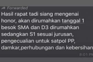Beredar Pesan WhatsApp Pengurangan Tenaga Honorer di Meranti, Sekda: Itu Hoaks!