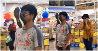 Gaya Fans Liverpool, Tak Ada Masker Sepatu pun Jadi