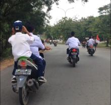 Usai Upacara, Sejumlah Pelajar Gelar Aksi Konvoi Ugal-ugalan di Depan Kodim
