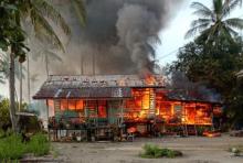 Rumah Warga di Galang Batang Bintan Ludes Terbakar hingga Rata dengan Tanah