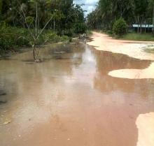 Penampakan Detik-detik Pasang Keling Naik ke Darat di Karimun