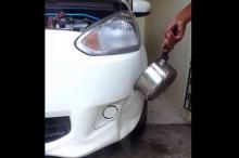 Bumper Mobil Penyok? Cukup Siram Air Panas  