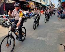 Patroli Sepeda Polres Tanjungpinang siap Sambangi Gang dan Jalan Sempit