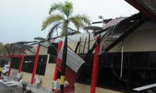 Gedung Mapolres Karimun Porak Poranda Dihantam Puting Beliung