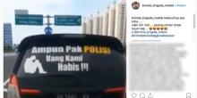 Polisi Setop Mobil Berstiker `Ampun Pak Polisi Uang Kami Habis`