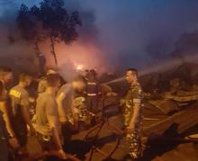 Kebakaran Gudang Pengepul Besi Tua di Punggur 