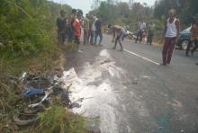 Kecelakaan Maut di Simpang Centeng, Warga Lingga Tewas di Tempat