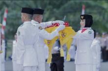 Hanya 8 Orang Paskibra yang Bertugas Kibarkan Bendera di Gedung Daerah Tanjungpinang