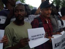 Unjuk Rasa Puluhan Imigran Asing di Tanjungpinang