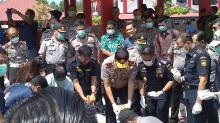 Polda Kepri Musnahkan Ribuan Ekstasi dan Sabu di Depan 13 Tersangka