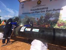 PGN-Pertagas Groundbreaking Proyek Pipa Gas Bumi Duri-Dumai