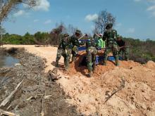 Satgas TMMD Karimun Mulai Padatkan Jalan Baru di Pasir Panjang