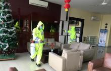Antisipasi Covid-19, Polres Lingga Desinfeksi Masjid hingga Hotel di Singkep