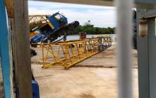 Eskavator Proyek Dermaga Roro Punggur `Standing`, Begini Penampakannya