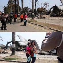 Heboh Kasat Lantas Bantu Warga Foto Narsis di Dekat Puing Hercules. Netizen Mengecam 