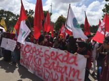 Mahasiswa Demo Minta Sekda Batam Dicopot
