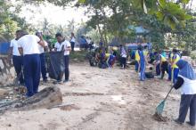 Lanal Dabo Kerahkan 125 Personel Bersihkan Bibir Pantai