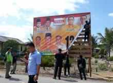 Atribut Pemilu Mulai Dipasang, Panwaslu Lingga Beraksi