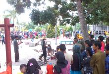 Ini Foto-foto Pemotongan Hewan Kurban di Masjid Raya Batam Centre
