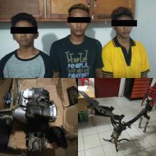 Tiga Remaja Pencuri Sepedamotor Ditangkap