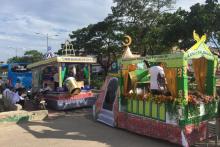 Mobil Pawai Takbir Bersiap-siap, Jalur Lalu Lintas di Nagoya Dialihkan