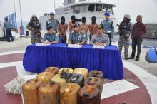 Lanal Tanjungbalai Karimun Tangkap Boat Pancung Penguras Minyak Kapal