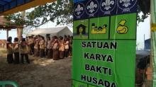 Kwarcab Pramuka Lingga Kenalkan Saka Bakti Husada ke Anggota Baru