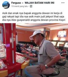 Anggota DPRD Kepri Tertangkap Kamera di Arena Gelper