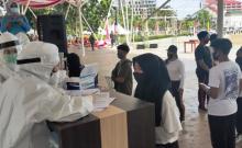 Antisipasi Corona, Petugas Upacara HUT RI di Batam Jalani Rapid Test