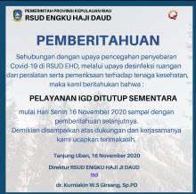 Tenaga Kesehatannya Positif Corona, RSUD Tanjunguban Tutup Layanan IGD