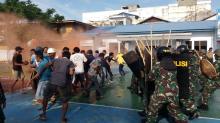 Lanal Karimun Latih Penanganan Huru-hara Momen Pemilu
