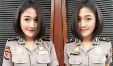 Foto-foto Cantiknya Polwan Bripda Muthia yang Bikin Karir AKBP BH Tamat