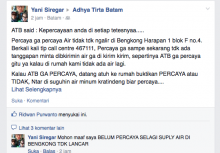 Akun Facebook ATB Batam Banjir Keluhan Pelanggan