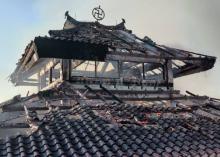 Vietnam`s Quan Am Tu Camp Pagoda in Galang Is on Fire