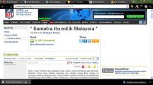 Heboh, Malaysia Forum Klaim Sumatera Milik Malaysia 