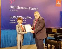 Keith Siagian, Anak Batam Raih Nilai Tertinggi di Concert High Scorers