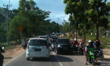 Libur Tahun Baru, Jalan Menuju Jembatan I Barelang Macet Parah