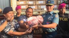 Lanal Batam Tangkap 4 Kontainer Berisi Sosis dan Daging Ilegal