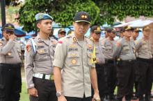 Polres Lingga Kerahkan Puluhan Personel Amankan Kantor KPU dan Bawaslu