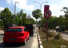 Rambu Lalu Lintas di Jalan Gadjah Mada Ini Sering Dilanggar Pengendara