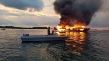 Kapal Yacht Bendera Panama Terbakar di Perairan Bintan