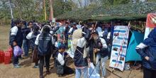 Kegembiraan Mahasiswa UNDIP di tengah Upacara Penutupan TMMD