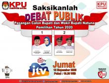 Debat Publik Pilkada Natuna Disiarkan Live JTV Surabaya