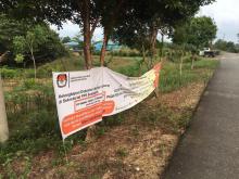 Satpol PP Tegur KPU Bintan Gegara Spanduk di Pohon
