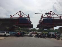Simpang Jam Belum Ditutup, Satu Jalur Jembatan Fly Over Hampir Tersambung