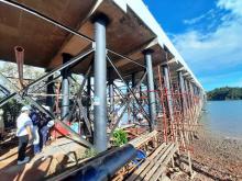 Perbaikan Rampung, Jembatan II Dompak Pekan Ini Dibuka